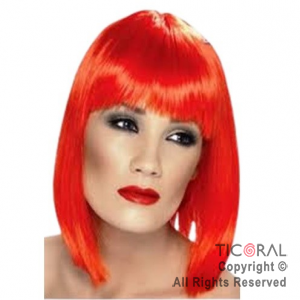 PELUCA CORTA ROJA X 1 PS